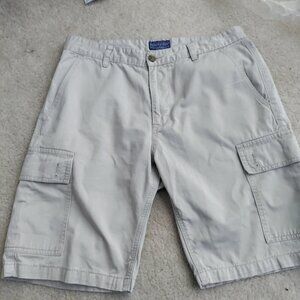 Pendleton 34" Men’s Cargo Shorts Khaki 100% Cotton Outdoors Hiking GUC